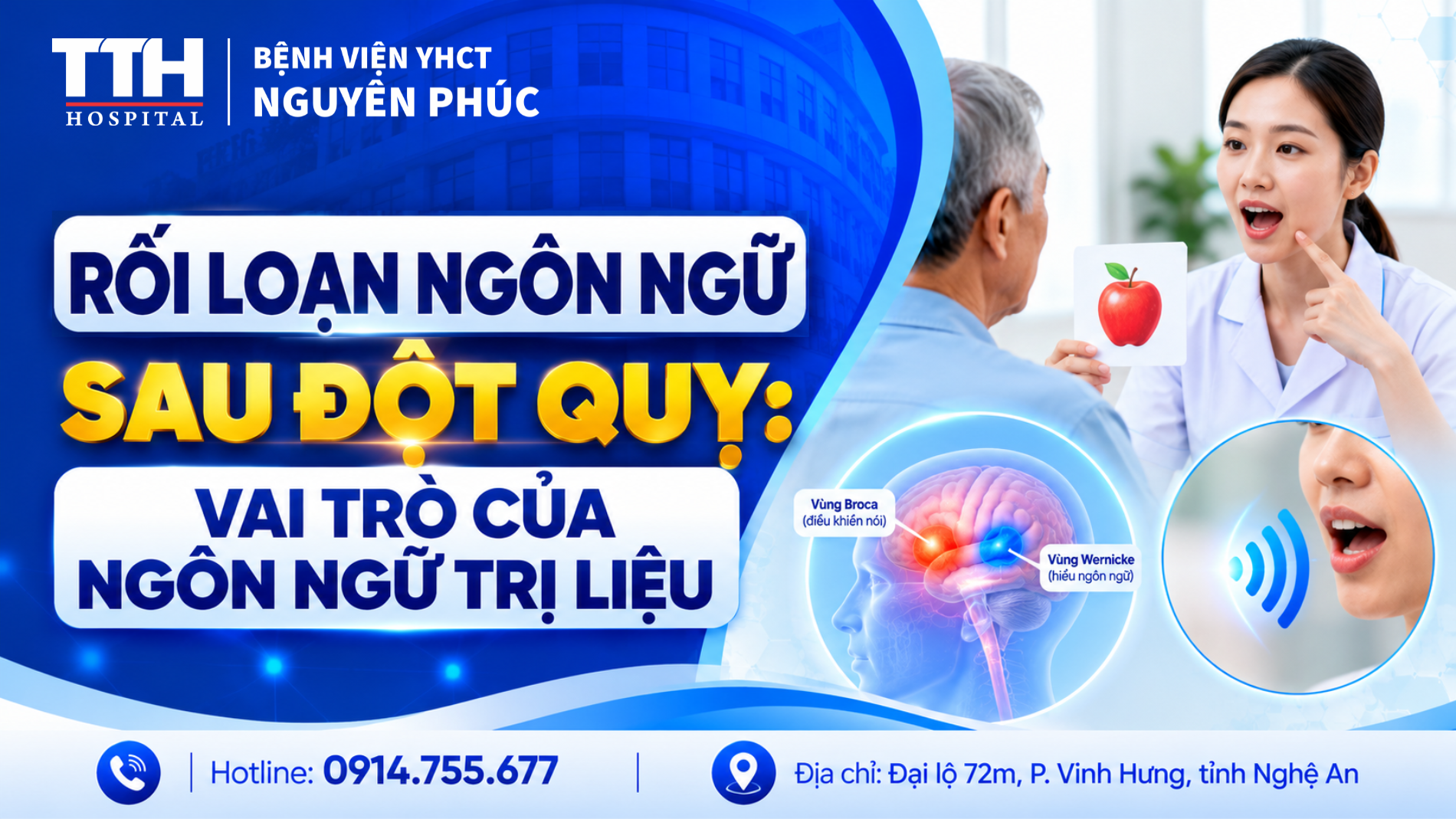 Rối loạn ngôn ngữ sau đột quỵ: Vai trò của ngôn ngữ trị liệu
